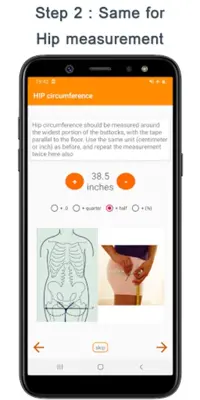 Body fat calculator + a four w android App screenshot 6