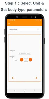 Body fat calculator + a four w android App screenshot 7